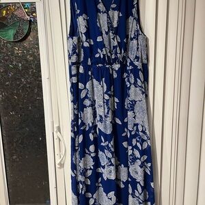 Soma Navy and White Floral Maxi Dress